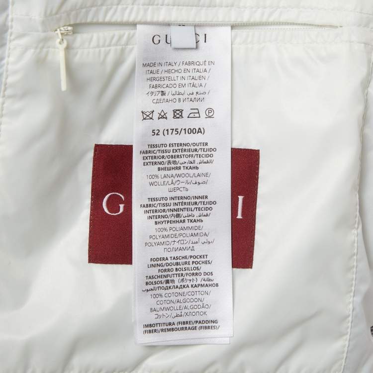 Pre Owned Gucci Grey GG Monogram Brushed Flannel Zip Overshirt XL