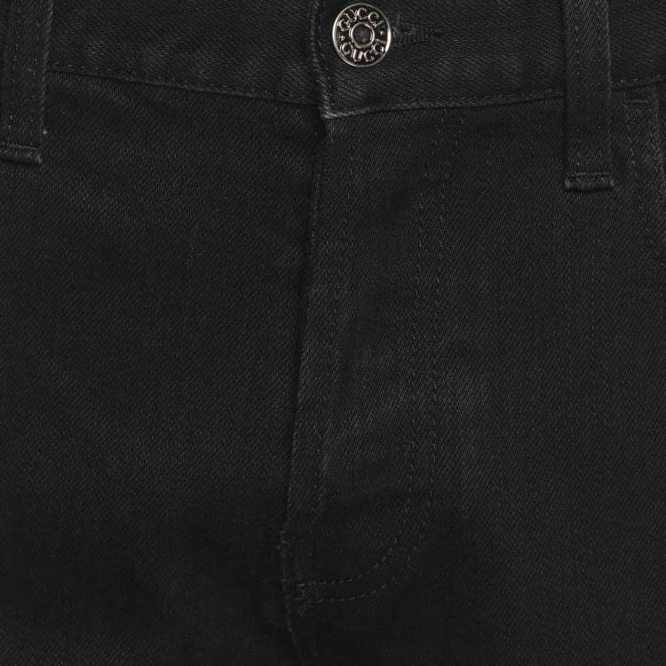 Pre Owned Gucci Black Stretch Denim Regular Fit Jeans S