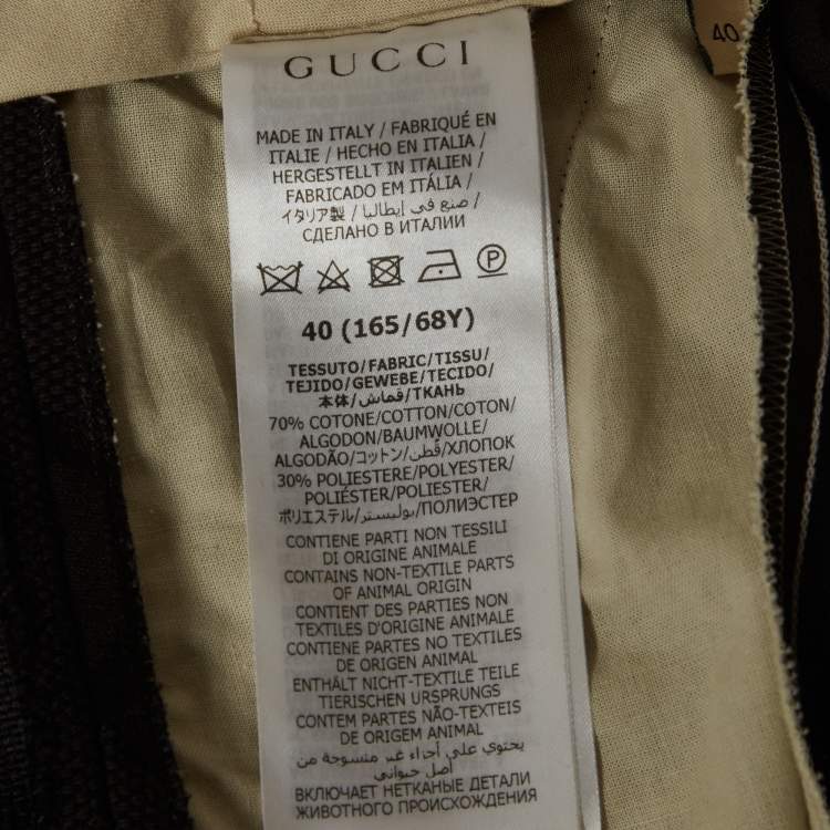 Pre Owned Gucci Black GG Jumbo Canvas Trousers M