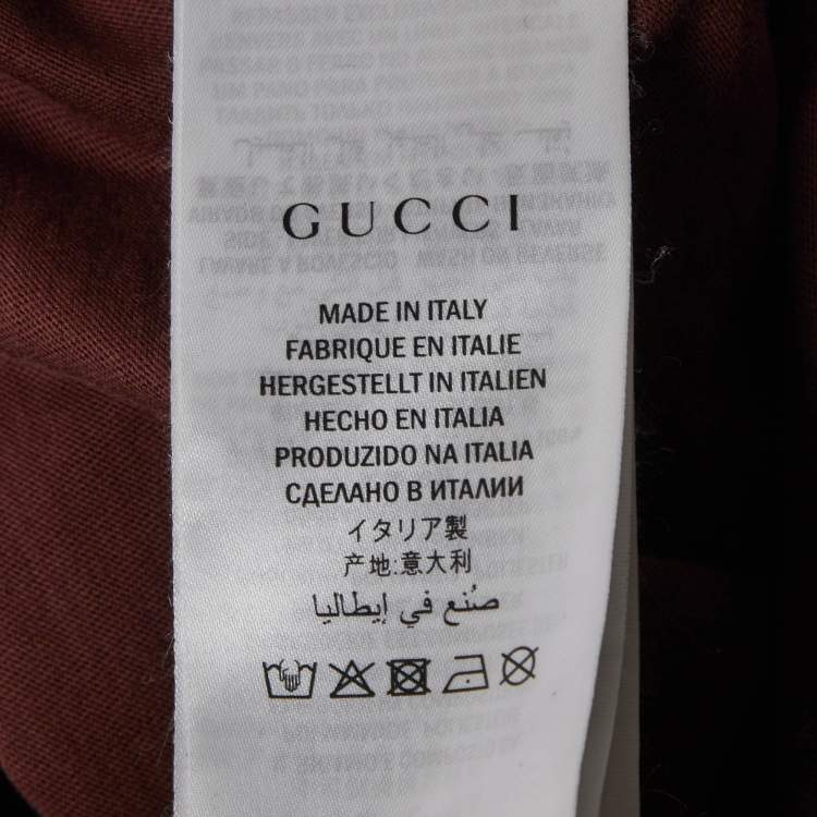 مملوكة مسبقًا Gucci Dapper Dan Brown Logo Print Jersey Sequin T-Shirt XS