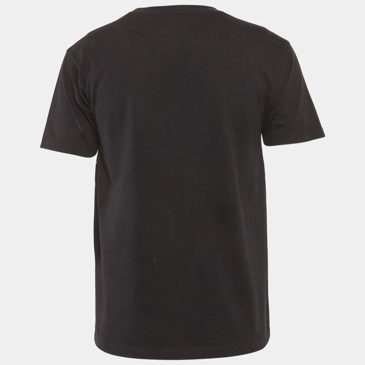 مملوكة مسبقًا Gucci Black Logo Print Jersey Oversized T-Shirt XS