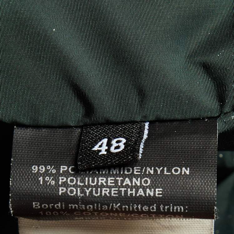 Pre Owned Gucci Green Nylon Zip Up Bomber Jacket M 