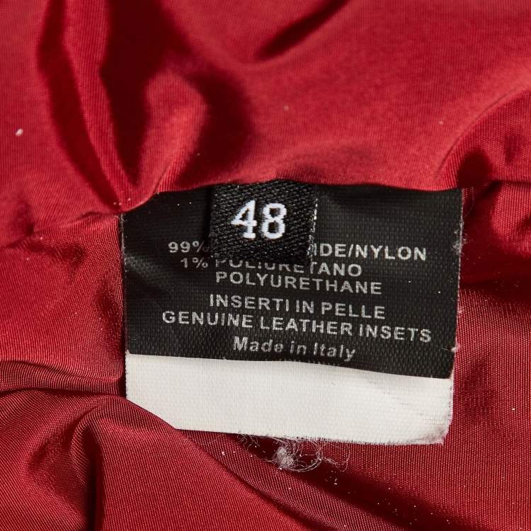 Pre Owned Gucci Brown Nylon Zip Up Bomber Jacket M 