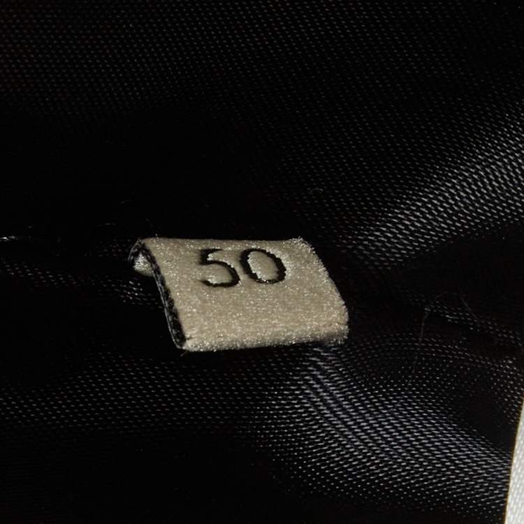 Pre Owned Gucci Blue Bee Jacquard Zip-Up Jacket L