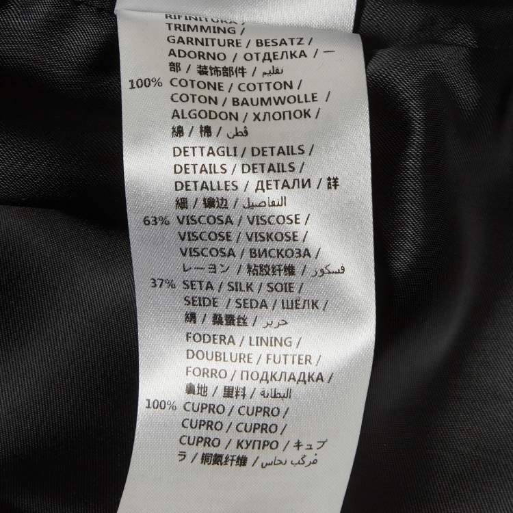 Pre Owned Gucci Blue Bee Jacquard Zip-Up Jacket L