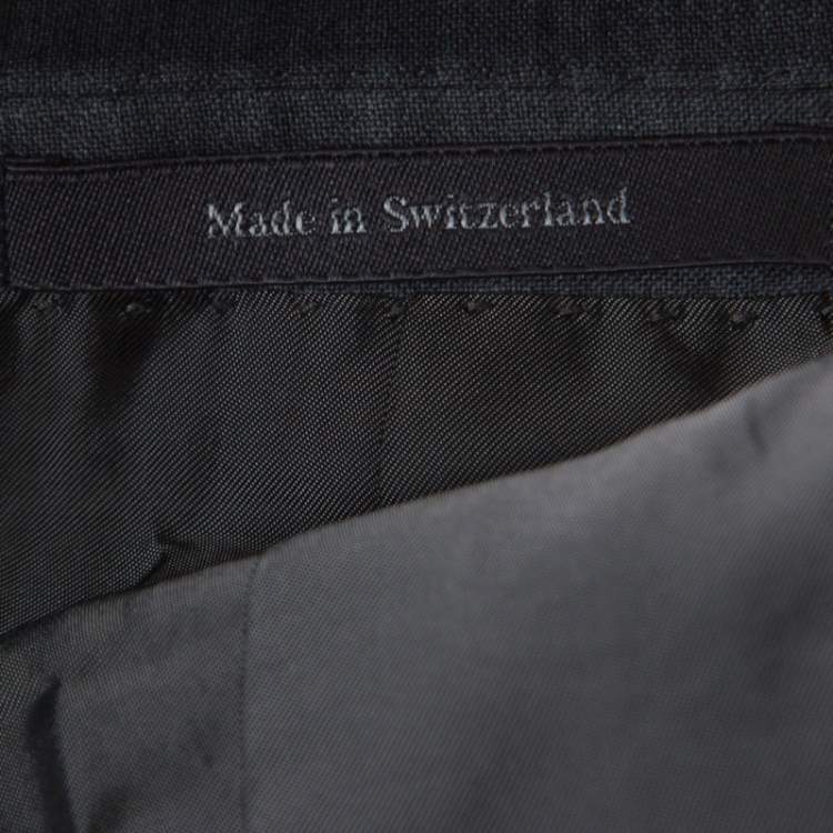 Pre Owned Gucci Grey Wool Classic Blazer L