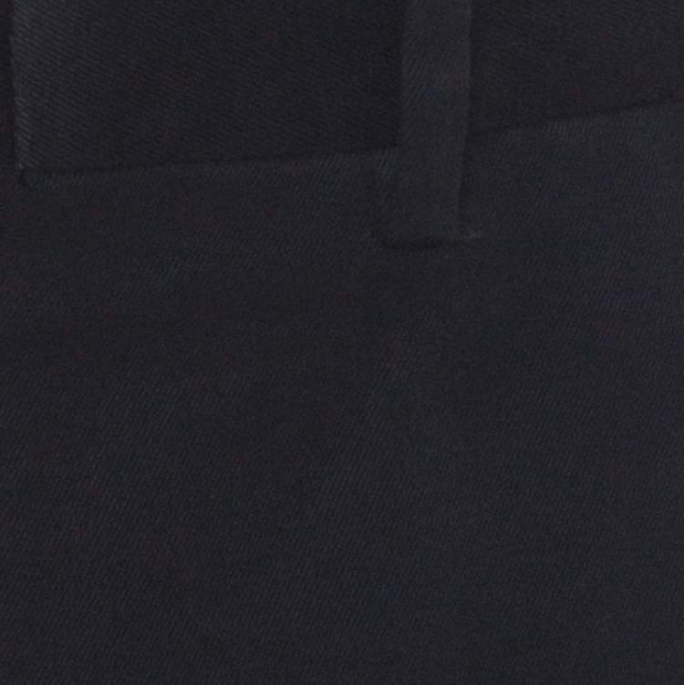 مملوكة مسبقًا Gucci Black Cotton Straight Fit Trousers M