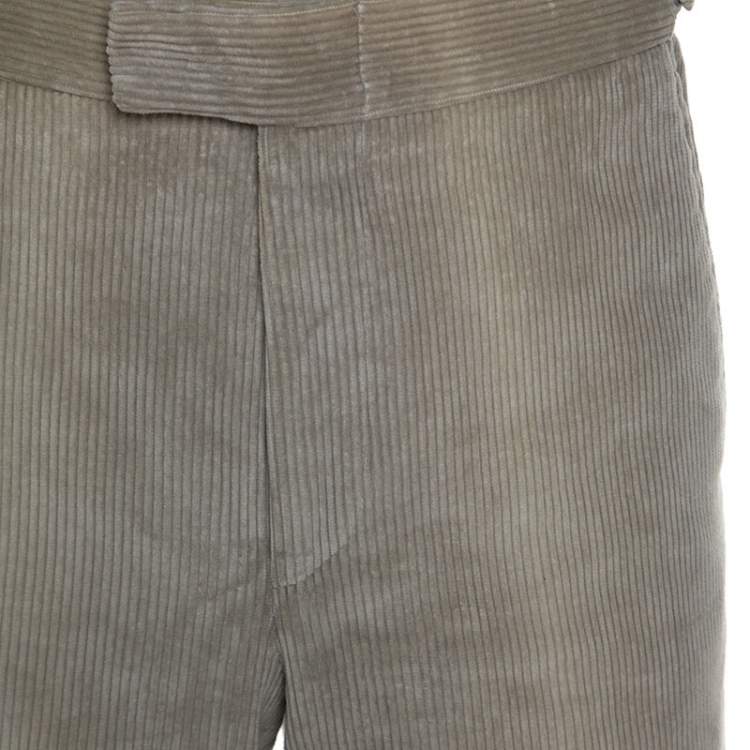 Pre Owned Gucci Beige Cotton Corduroy Trousers L