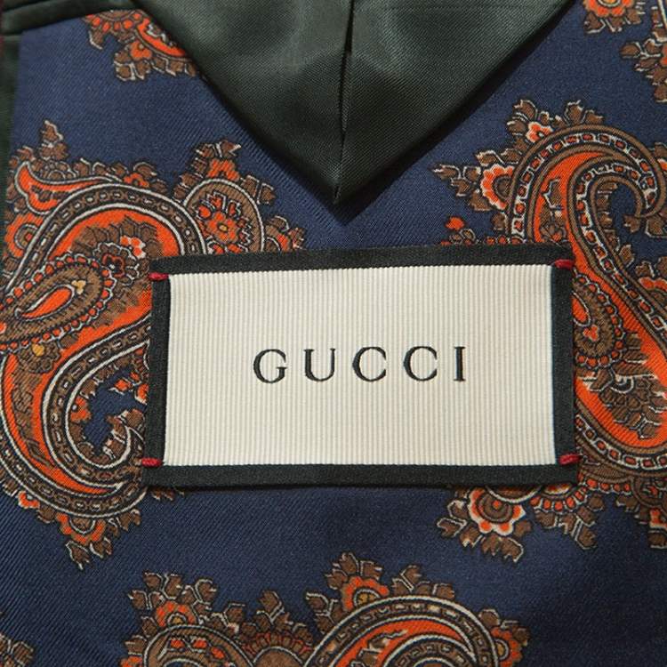 Pre Owned Gucci Burgundy Mohair Blend Double Breasted Blazer XXL 