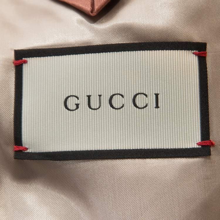 Pre Owned Gucci Black Textured Stretch Cotton Monaco Blazer XL