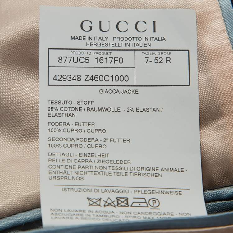 Pre Owned Gucci Black Textured Stretch Cotton Monaco Blazer XL