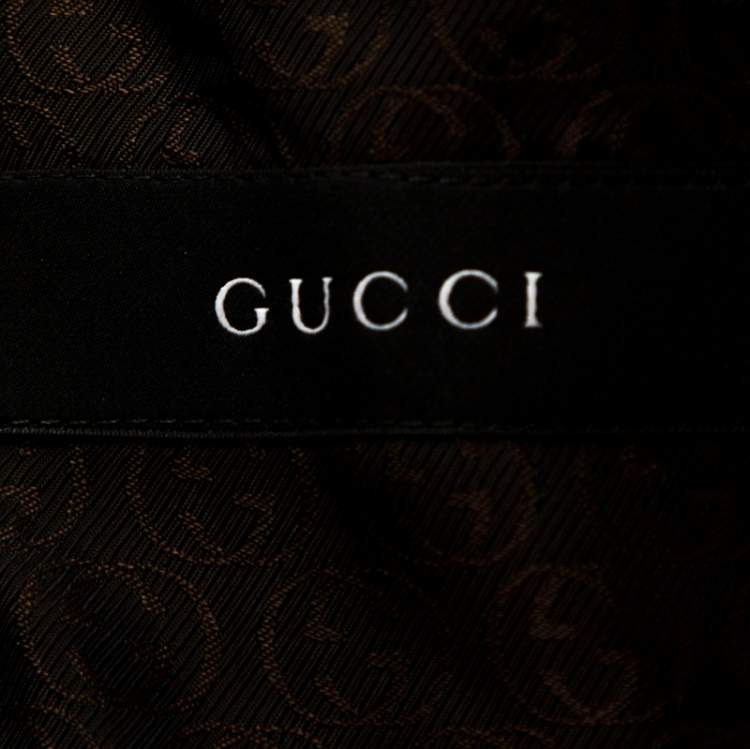 Pre Owned Gucci Brown Wool Tailored Suit XL