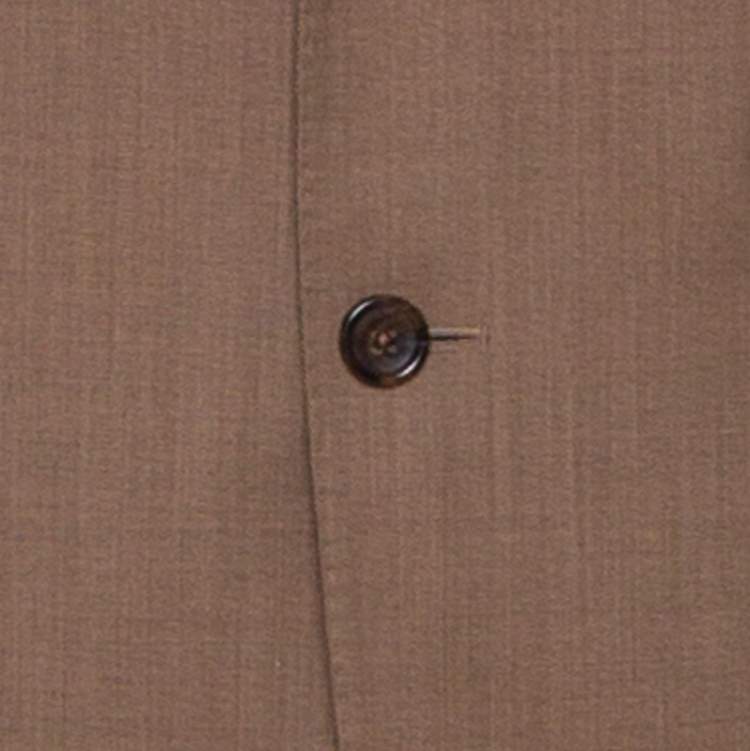 Pre Owned Gucci Brown Wool Tailored Suit XL