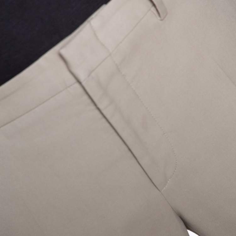 مملوكة مسبقًا Gucci Beige Stretch Cotton Slim Fit Riding Pants L