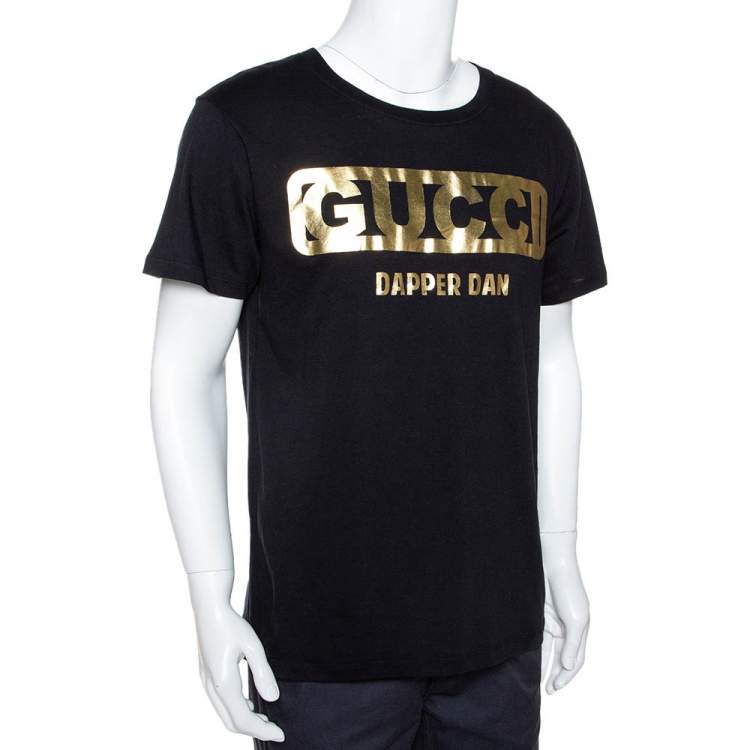 Gucci Black Cotton Dapper Dan Oversized Crew Neck T Shirt M Gucci