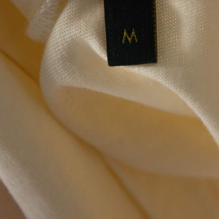 Pre Owned Gucci Cream Cotton Dapper Dan Round Neck T Shirt M 