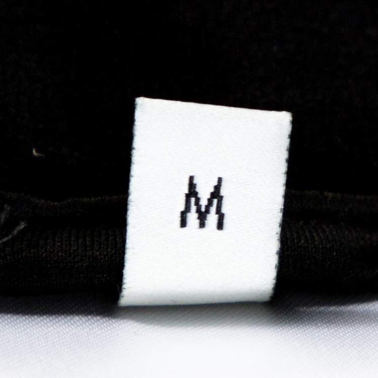 Pre Owned Gucci Black Logo Embroidered Velvet Track Pants M