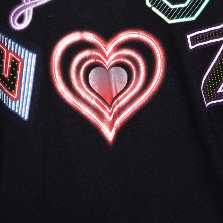 Pre Owned Gucci X Elton John Black Elton Print Cotton Distressed T-Shirt S