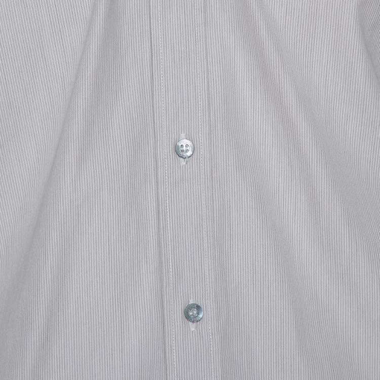 مملوكة مسبقًا Gucci Brown Striped Cotton Button Front Shirt S