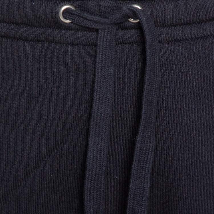 Pre Owned Gucci Black Logo Print Washed Cotton Jogging Pants XS