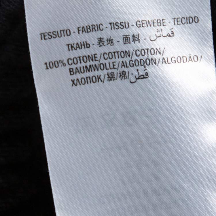 Pre Owned Gucci Black Logo Print Washed Cotton Jogging Pants XS