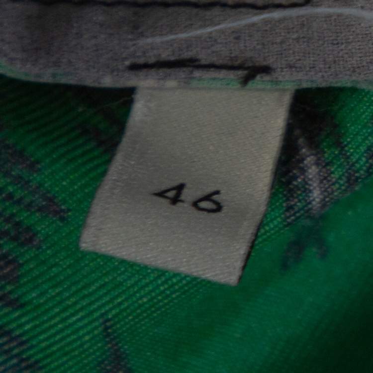 مملوكة مسبقًا Gucci Multicolor Panther Face Print Silk Bowling Shirt S