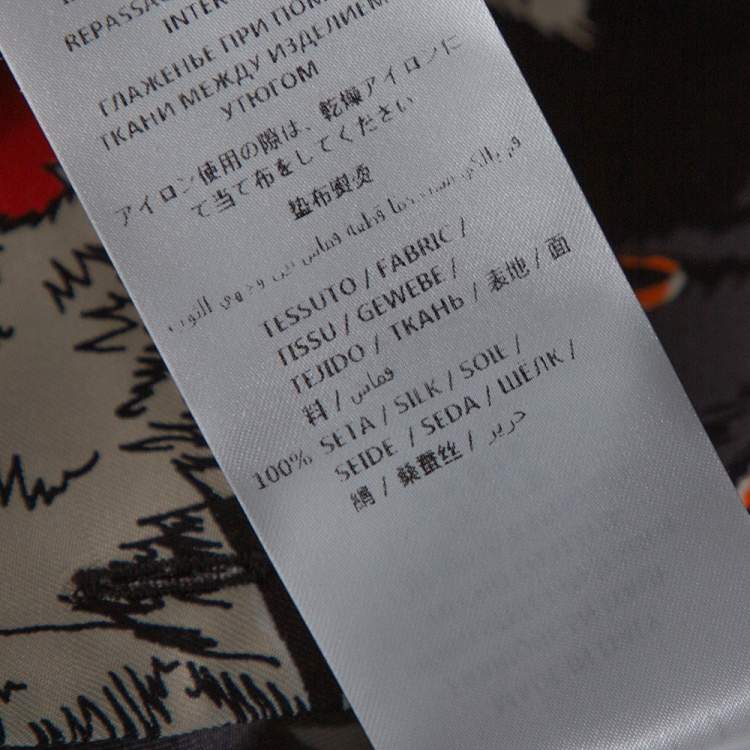 مملوكة مسبقًا Gucci Multicolor Panther Face Print Silk Bowling Shirt S