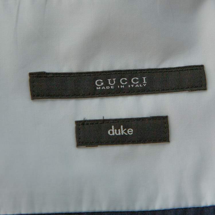 Pre Owned Gucci Khaki Cotton Contrast Patch Long Sleeve Duke Shirt L