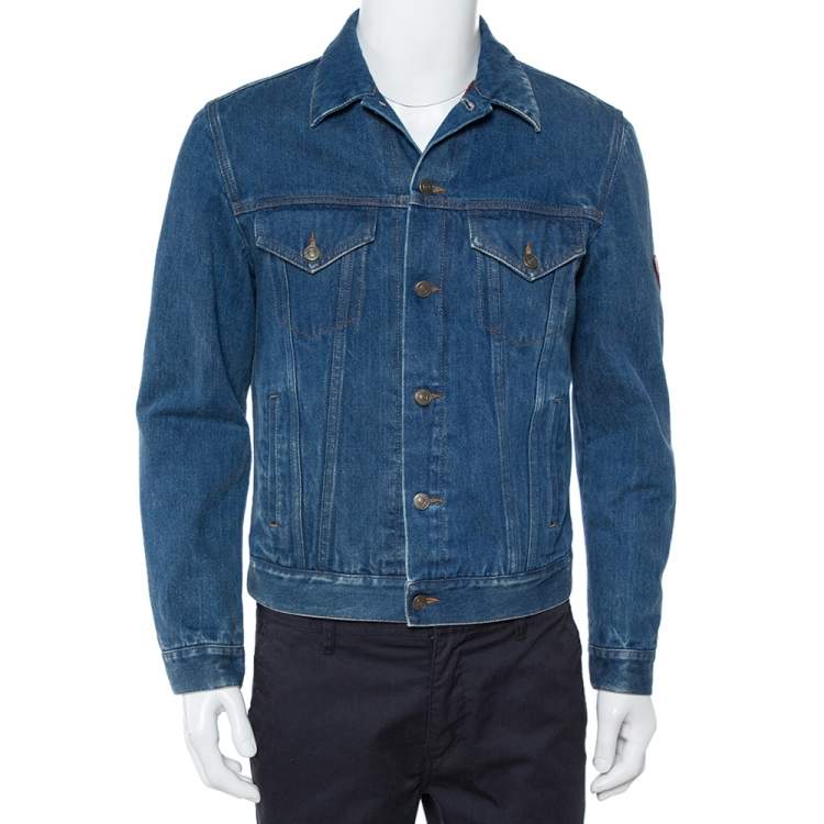 gucci blue jean jacket
