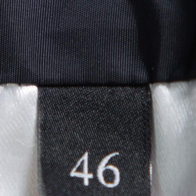 Pre Owned Gucci Navy Blue GG Monogram Pattern Bomber Jacket S