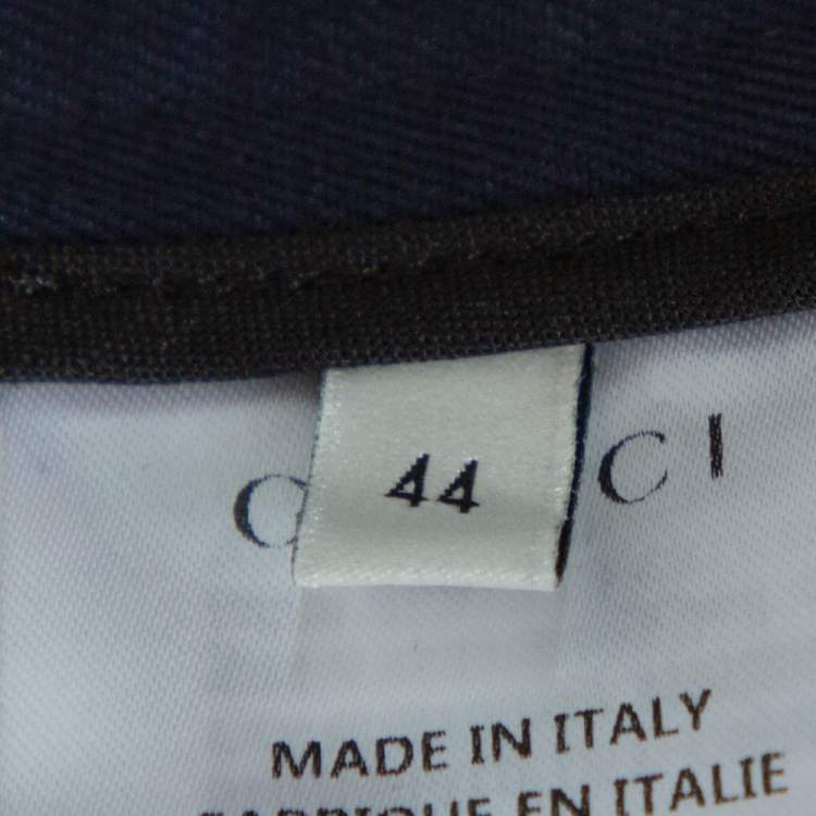 Pre Owned Gucci Navy Blue Cotton NY Yankees Patch Detail Track Pants S
