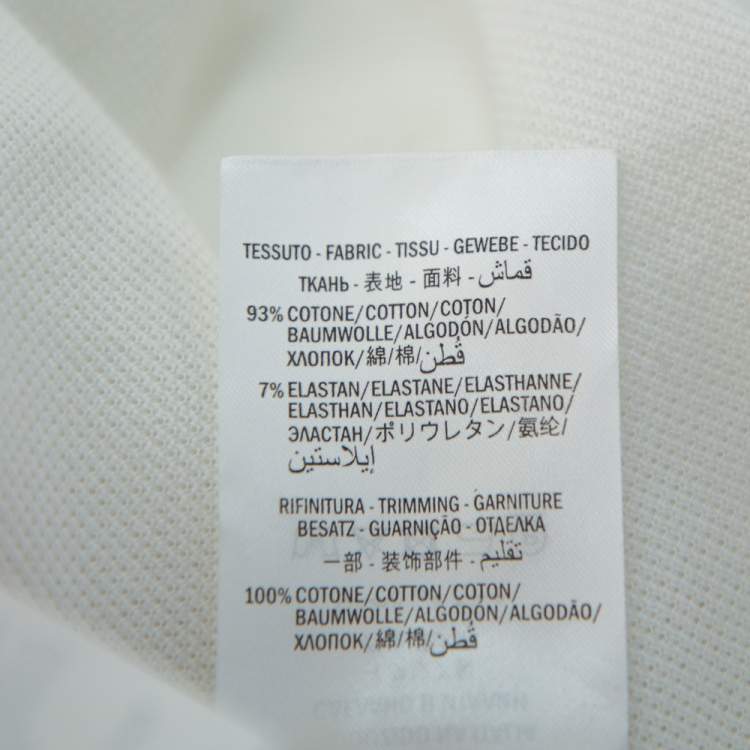 مملوكة مسبقًا Gucci White Cotton Pique Contrast Collar Detail Polo T-Shirt XXL 