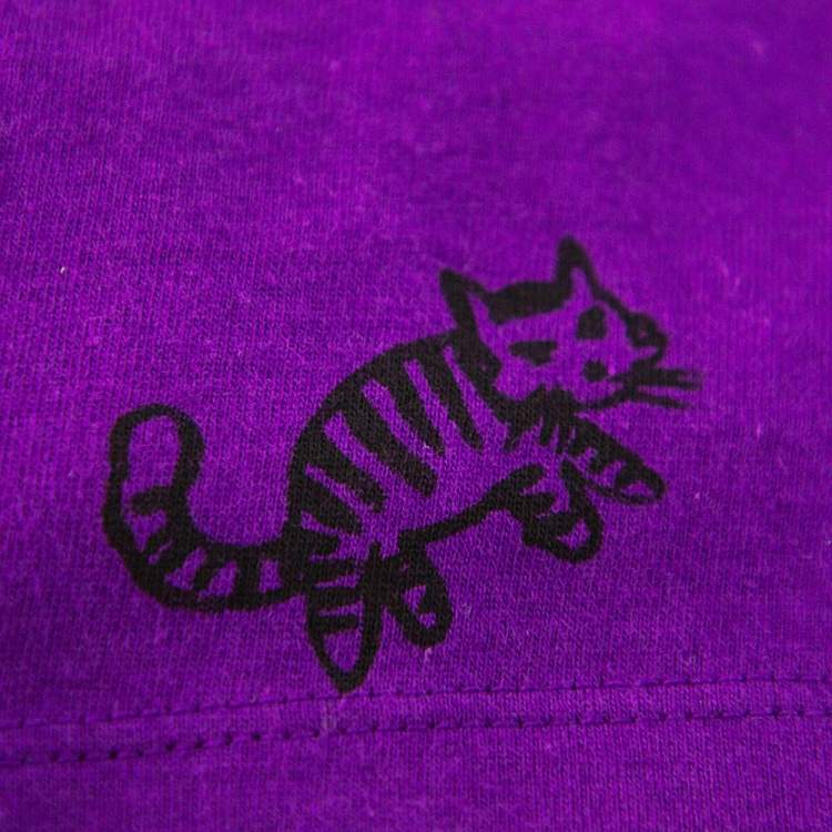 مملوكة مسبقًا Gucci Purple Cotton Sequin Embellished Tiger Applique Blind For Love T Shirt L