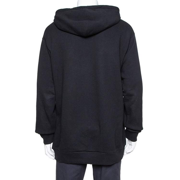 Pre Owned Gucci Black Cotton Guccify Yourself Printed Hoodie L