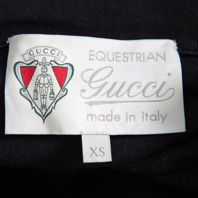 Pre Owned Gucci Equestrian Black Zip Front Jacket XS
