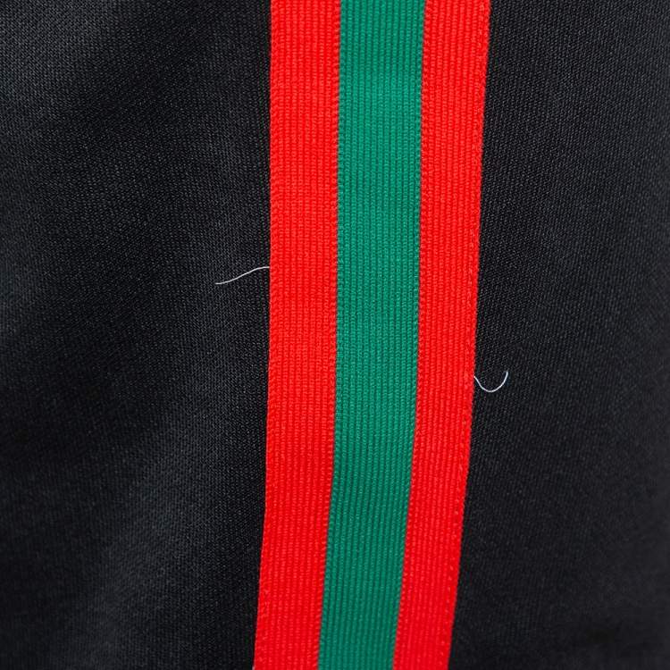 Pre Owned Gucci Black Jersey Web Stripe Detail Sylvie Sweatpants M