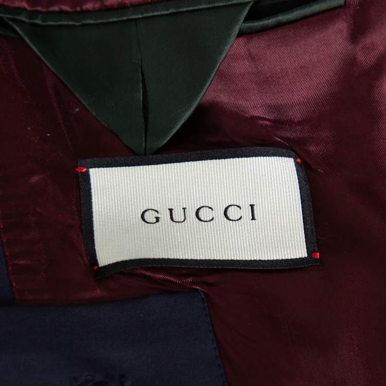 Pre Owned Gucci Navy Blue Wool Regular Fit Suit L