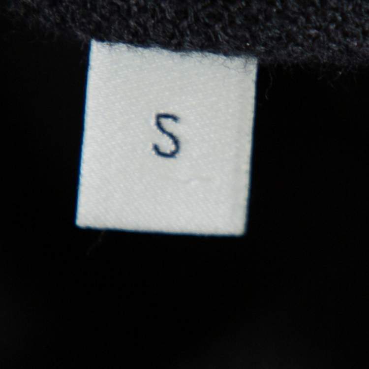 Pre Owned Gucci Black Cotton Pique Snake Embroidered Detail Polo T-Shirt S