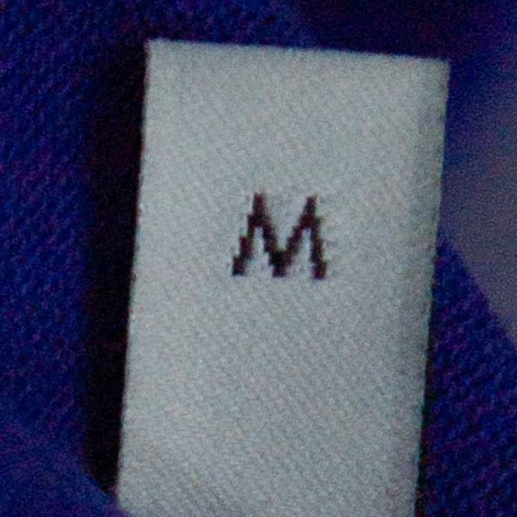 مملوكة مسبقًا Gucci Blue Cotton Logo Printed Oversized Crewneck T-Shirt M