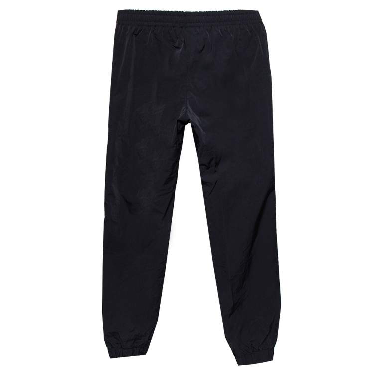 Pre Owned Gucci Black Web Stripe Printed Synthetic Joggers XS