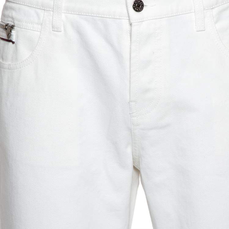 Pre Owned Gucci White Denim Skinny Jeans XXL