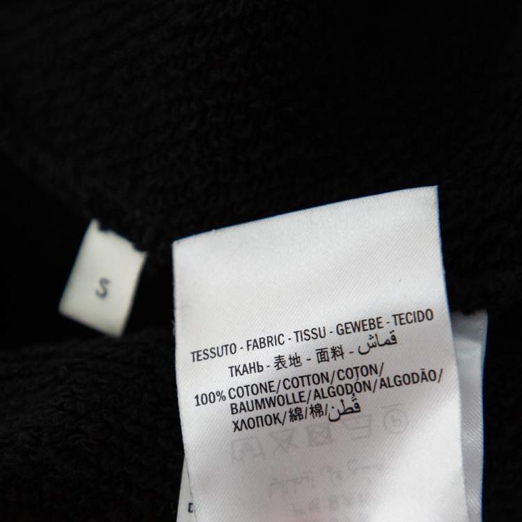 Pre Owned Gucci Black Vintage Logo Print Cotton Hooded Sweatshirt S