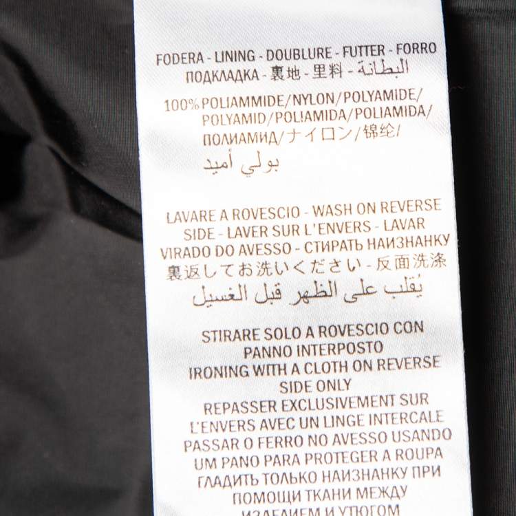Pre Owned Gucci Black & Cream Jersey Shoulder Strip Detail Oversized Technical Jacket XS