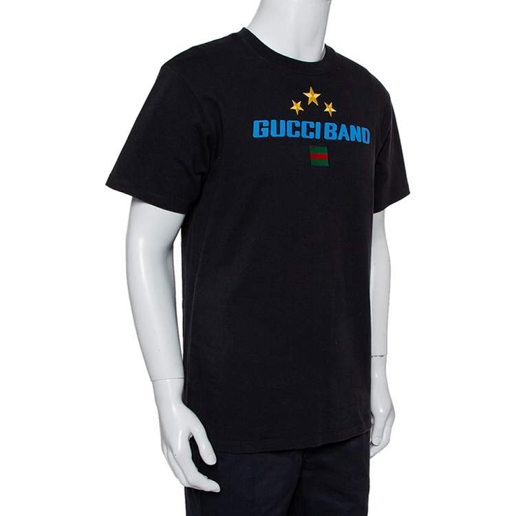 Manchuriet beton ekspertise Gucci Black Band Print Cotton Oversized T-Shirt S Gucci | TLC