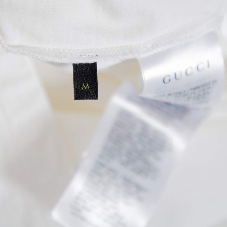Pre Owned Gucci  X Doraemon White Printed Cotton Crewneck Oversized T-shirt M