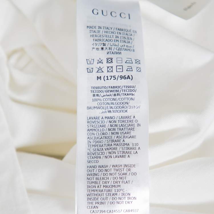 Pre Owned Gucci  X Doraemon White Printed Cotton Crewneck Oversized T-shirt M