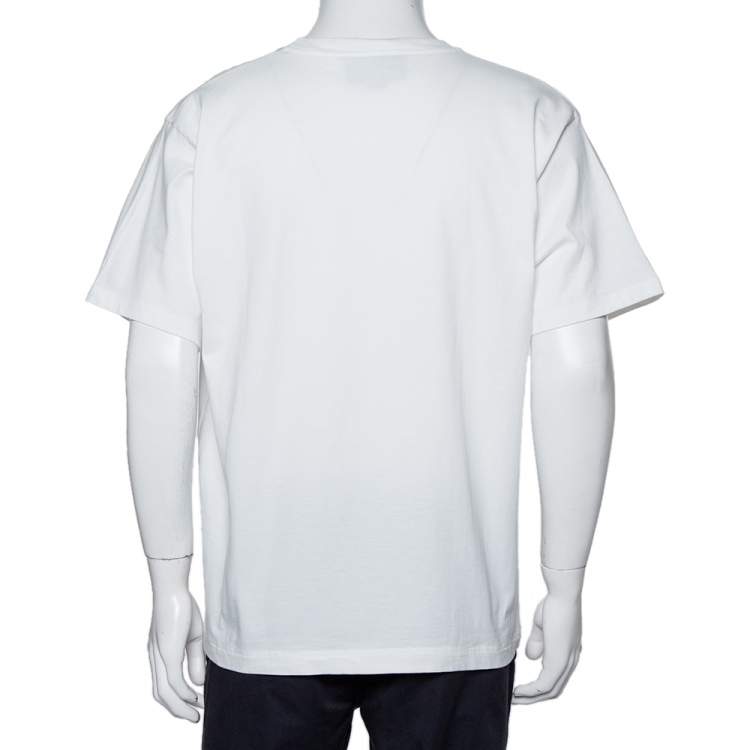 Pre Owned Gucci  X Doraemon White Printed Cotton Crewneck Oversized T-shirt M