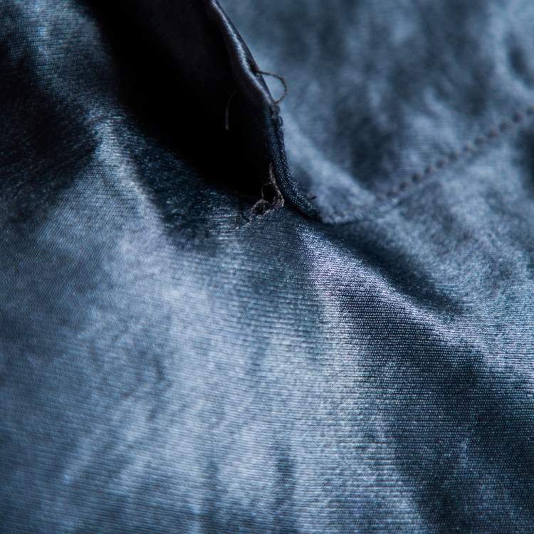 Pre Owned Gucci Dark Green Sateen Worldwide Patch Detail Oversized Shirt Jacket M