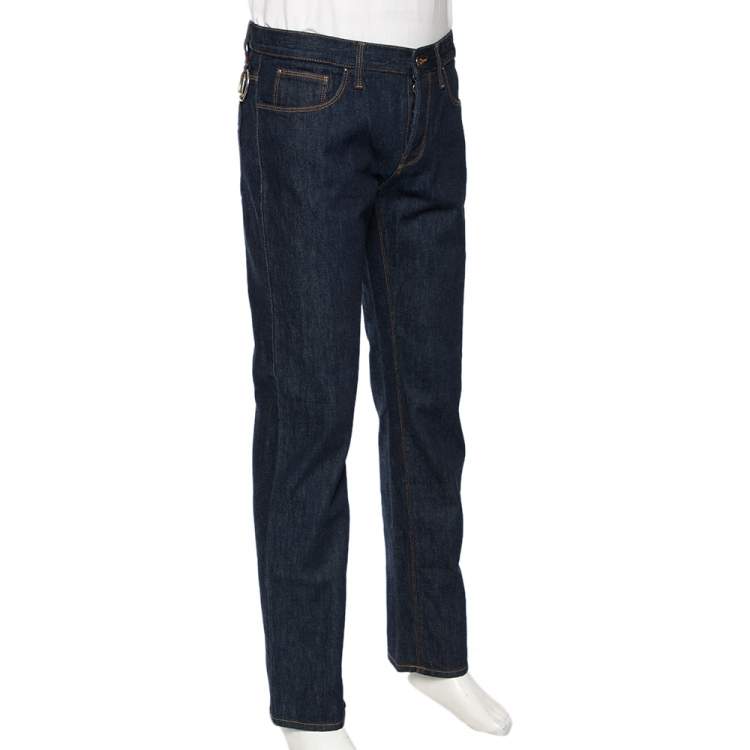 Louis Vuitton Washed Regular Jeans Washed Indigo. Size 34