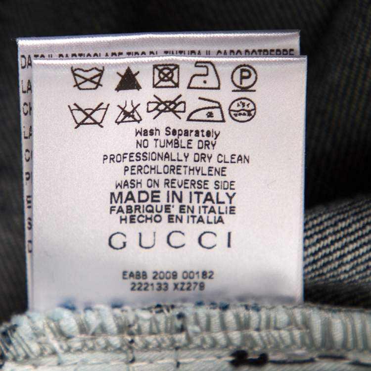Pre Owned Gucci Indigo Dark Wash Denim Regular Fit Jeans M